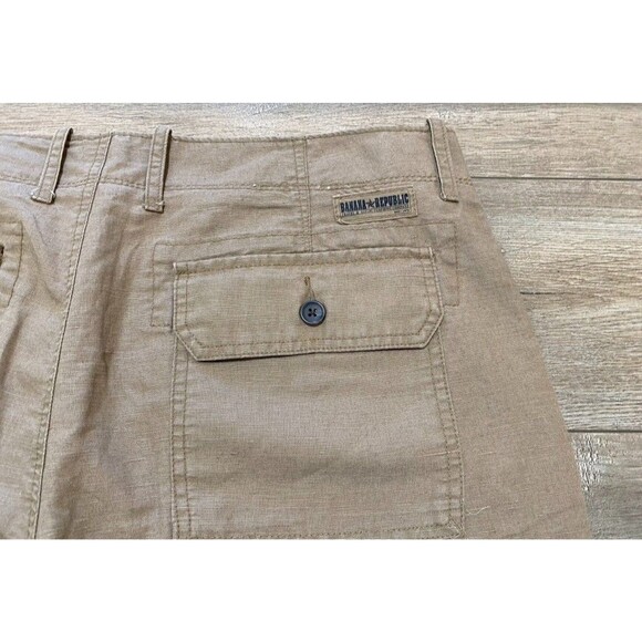 Banana Republic Linen Pant Mens 34x31 Beige Relaxed Straight Beach Casual - Picture 10 of 10